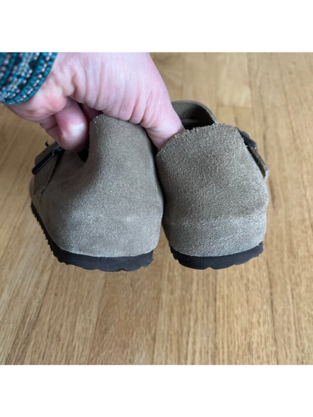 Birkenstock London Taupe Suede Leather Closed-Toe Shoes Women's Size 37 N/US 6 - Picture 7 of 12